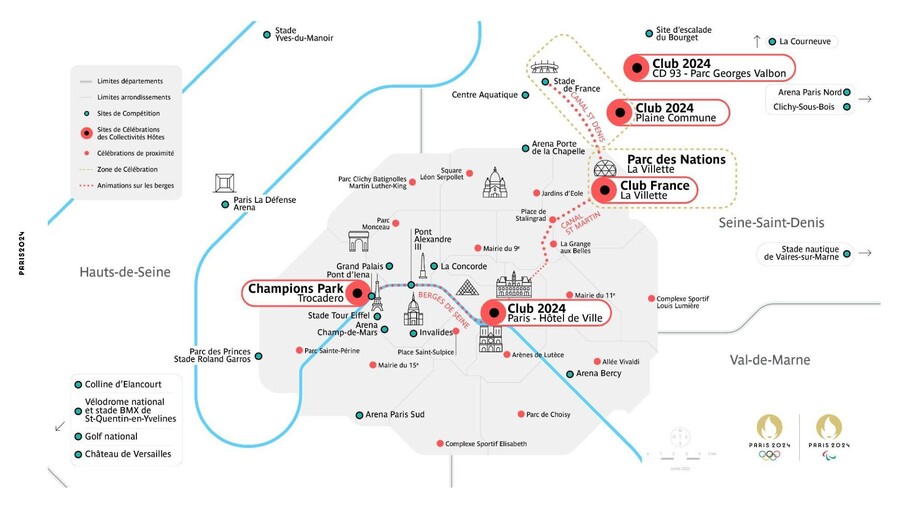 CARTE DES PROJETS DE SITE DE CÉLÉBRATON EN ILE-DE-FRANCE