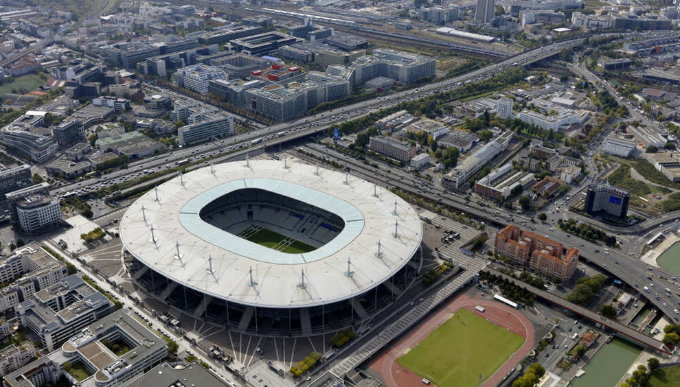 Vue aérienne du quartier du Stade de France de jour