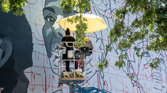 Paola Delfin (Mexique) & Collectif ART pour la Street Art Avenue